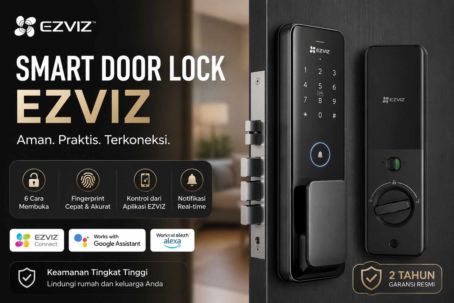 EZVIZ Smart Door Lock – Keamanan Modern untuk Rumah Lebih Praktis